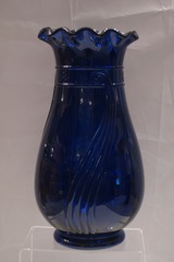 #4223 Swirl Vase, 12 inch, plain only, Cobalt, 1932-1939